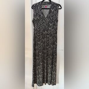 Vince Camuto Chevron Patterned Maxi Dress Large